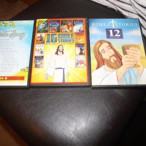 BIBLE STORIES BUNDLE, 1CD, 4 DVD'S IN ALL